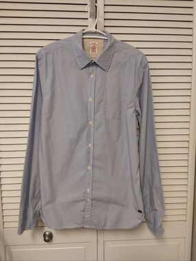 Scotch And Soda Light Blue Long-Sleeve Button-Up Shirt